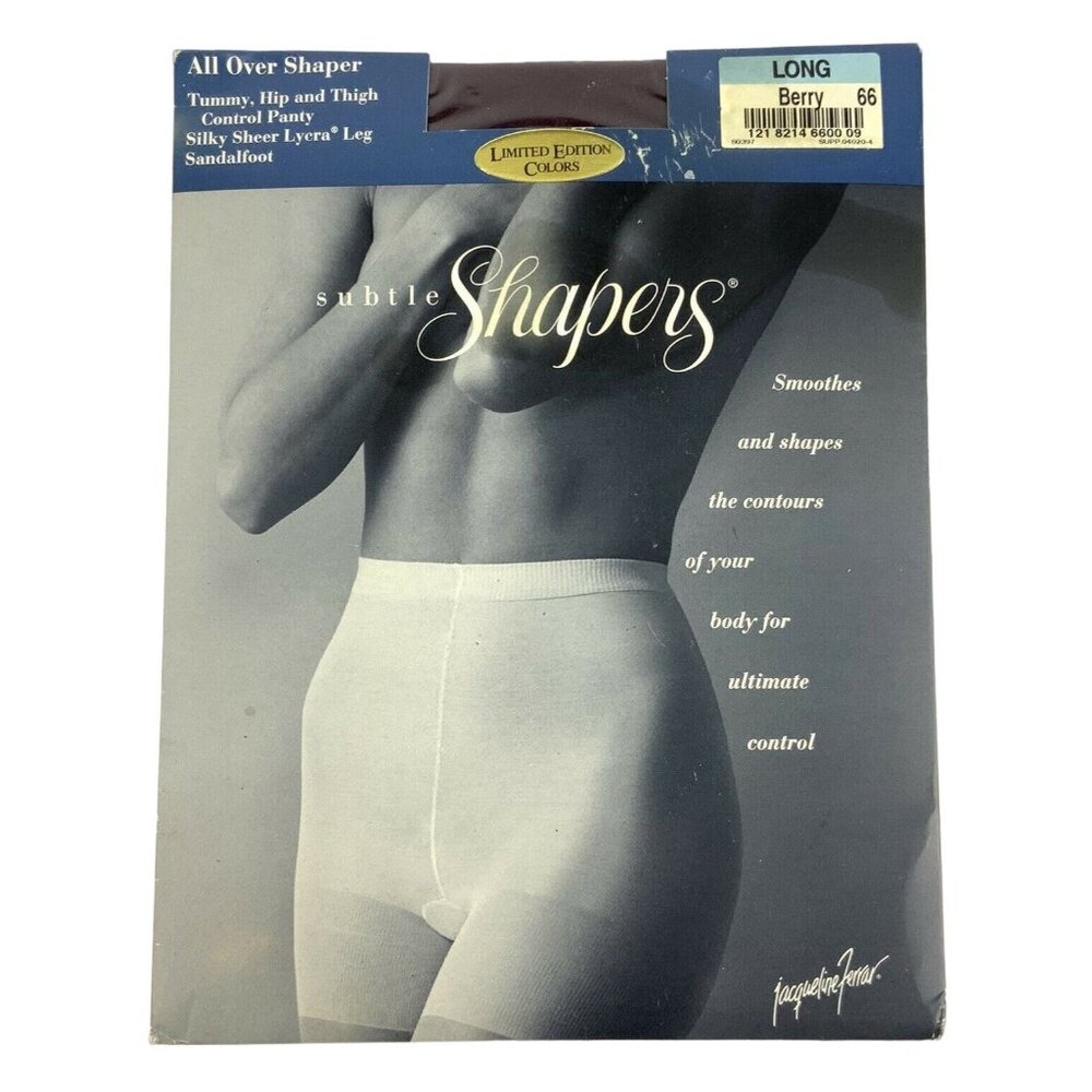 JCPenney Subtle Shaper Pantyhose Long Berry Ltd Edition Color Sheer Sandalfoot